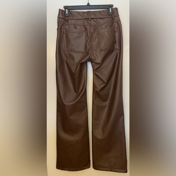 Bevy Flog Christine Vegan Leather Pants Brown Size 27 - Picture 4 of 9